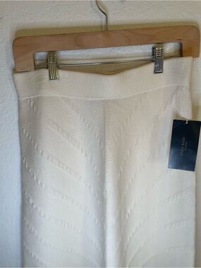 Zara Cream Chevron Knit Maxi Skirt